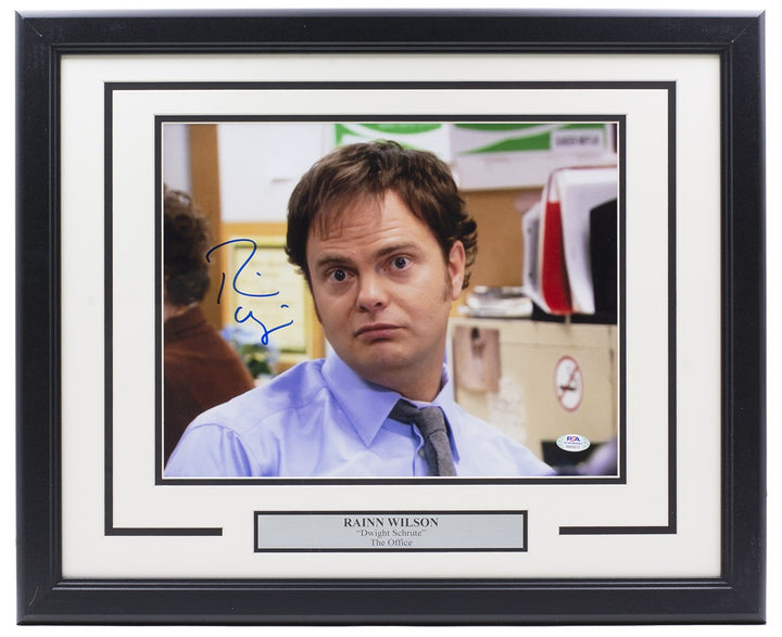 Rainn Wilson Signed Framed The Office 11x14 Photo Dwight Schrute as Jim PSA