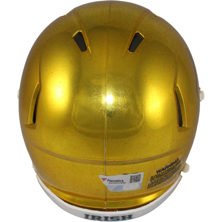 Sam Hartman Signed Notre Dame Fighting Irish Hydro Mini Helmet Fanatics 53626