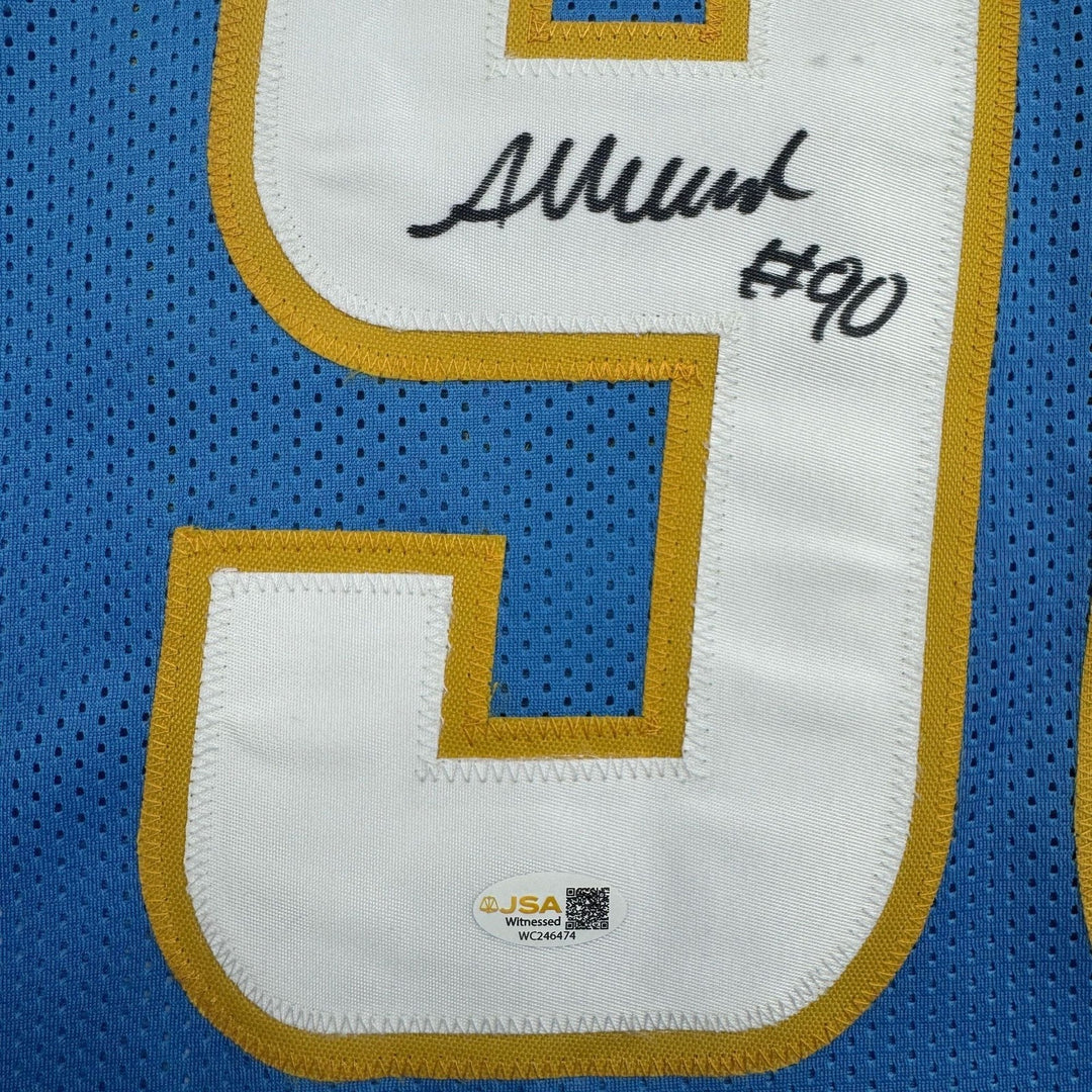 Autographed/Signed Akheem Mesidor Los Angeles Powder Blue Jersey JSA COA