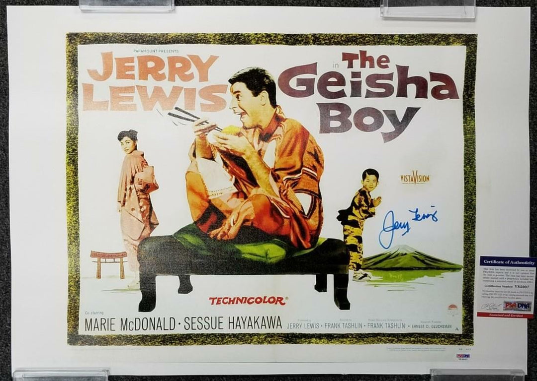 Jerry Lewis signed 16x20 Canvas Photo The Geisha Boy Autograph ~ PSA/DNA COA