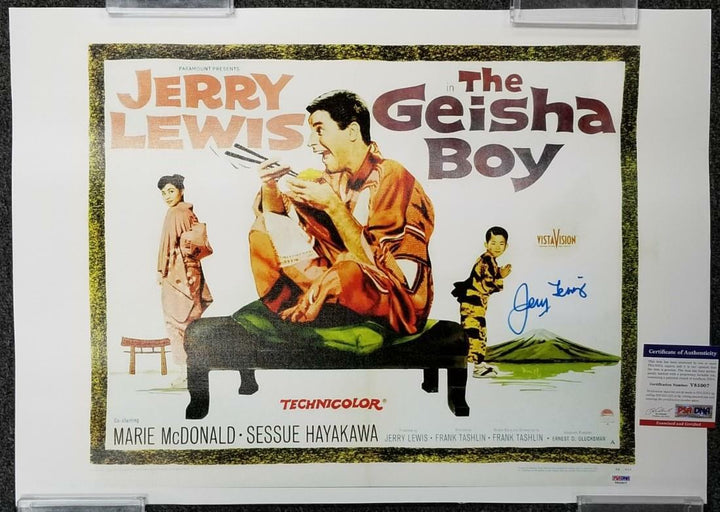 Jerry Lewis signed 16x20 Canvas Photo The Geisha Boy Autograph ~ PSA/DNA COA