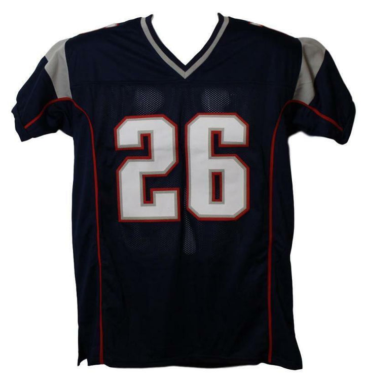 Sony Michel Autographed/Signed Pro Style Blue XL Jersey BAS 22630
