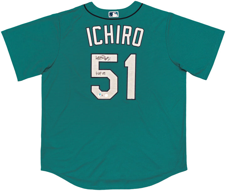 Mariners Ichiro Suzuki Auto Teal Nike Jersey Size XL "HOF 25" IS Holo & Beckett