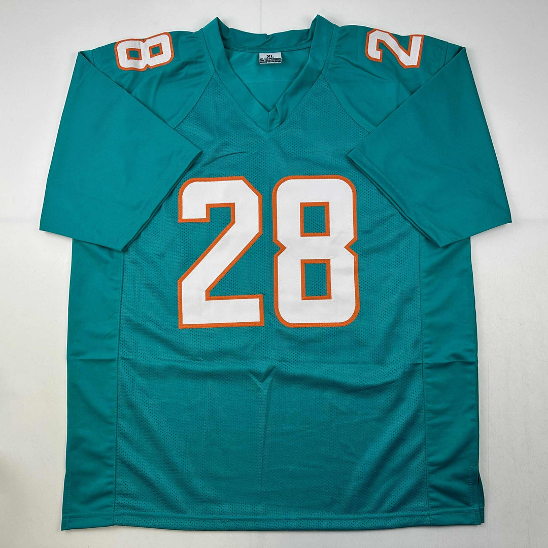 Autographed/Signed De’Von DeVon Achane Miami Teal Jersey Beckett BAS COA