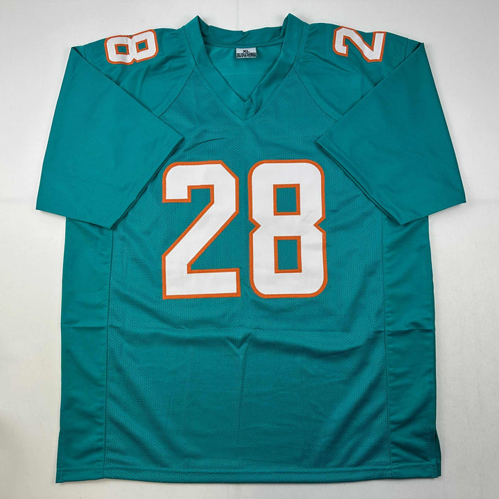 Autographed/Signed De’Von DeVon Achane Miami Teal Jersey Beckett BAS COA