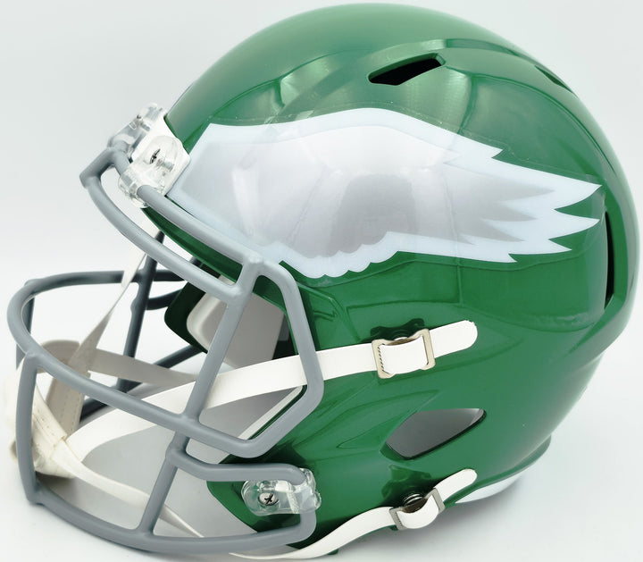 Jason Kelce Auto Eagles Kelly Green 2023 Alternate Full Sz Speed Rep Helmet