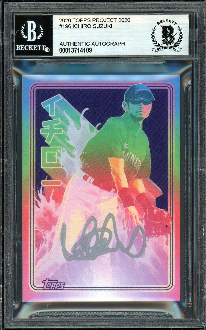 Ichiro Suzuki Auto Topps Project 2020 Matt Taylor Card 196 Mariners /10 BAS