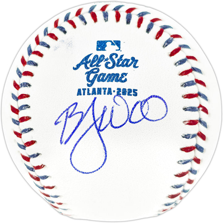 Bryan Woo Signed Official 2025 All Star Game Logo Game Baseball Mariners JSA Wit