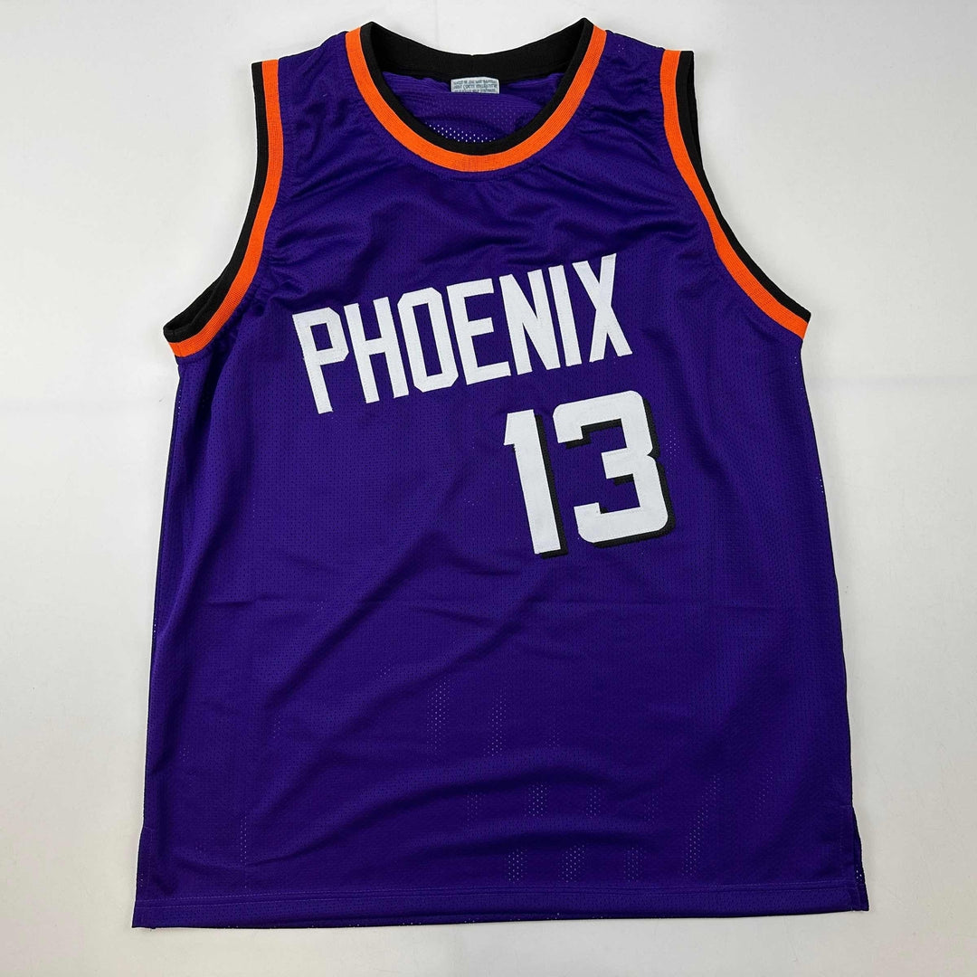 Facsimile Autographed Steve Nash Phoenix Purple Reprint Auto Jersey Men's XL