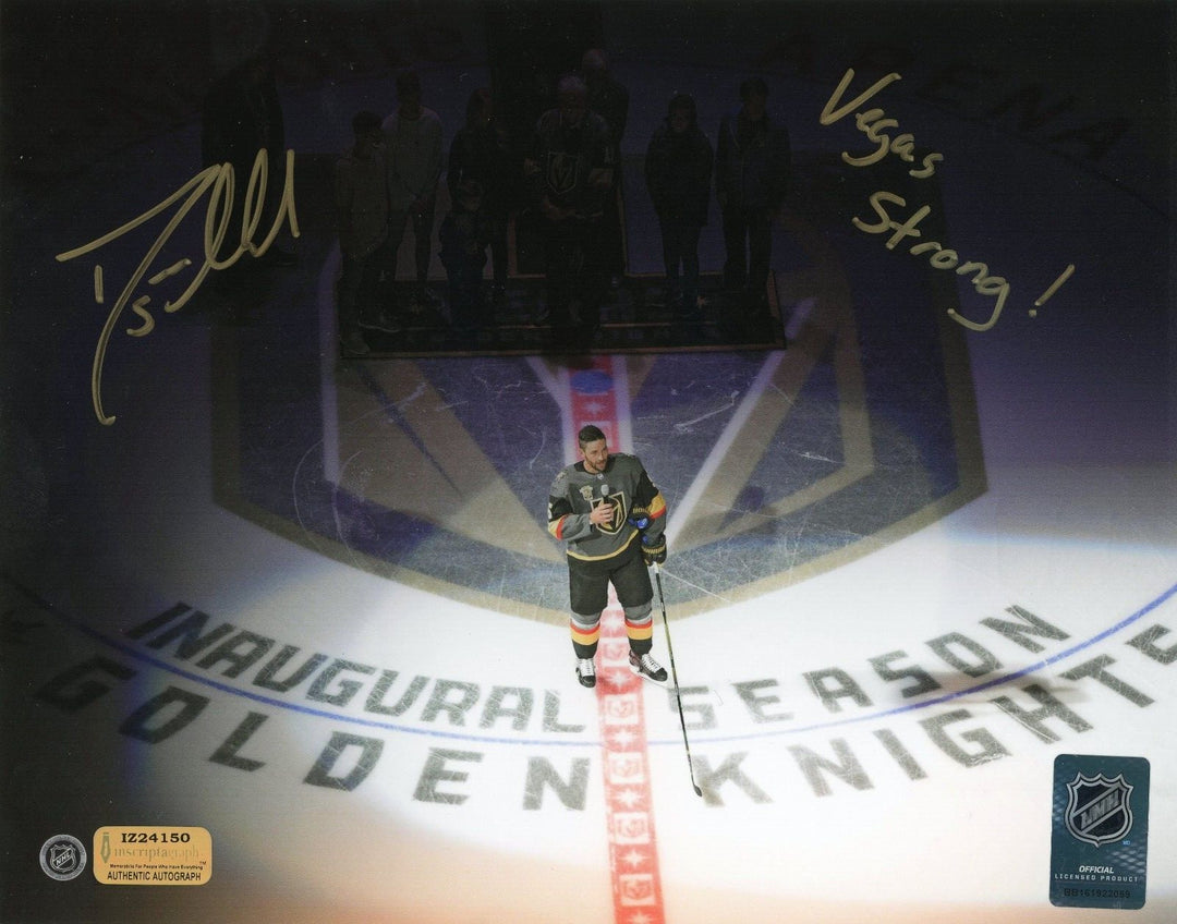 Deryk Engelland Autographed Golden Knights 8x10 Photo Inscribed "Vegas Strong"