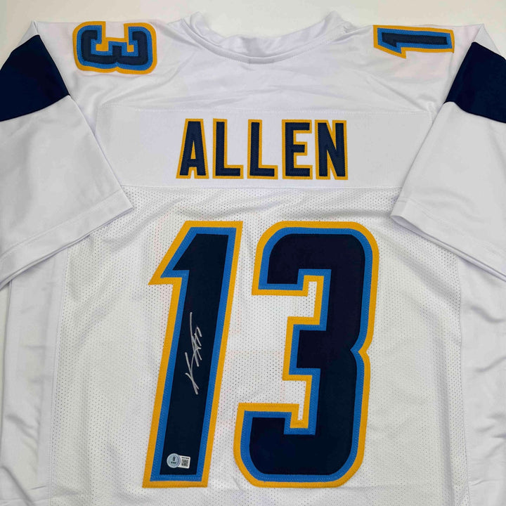 Autographed/Signed Keenan Allen Los Angeles LA White Jersey JSA COA