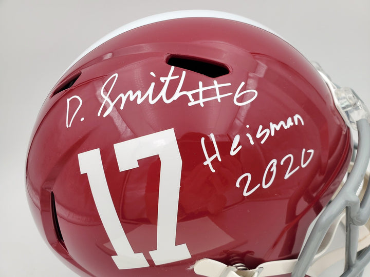 Devonta Smith Signed Alabama Crimson Tide Full Size Speed Replica Helmet Beckett