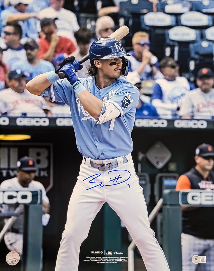 Bobby Witt Jr. Signed Framed 16x20 Photo Kansas City Royals Beckett BAS Witness