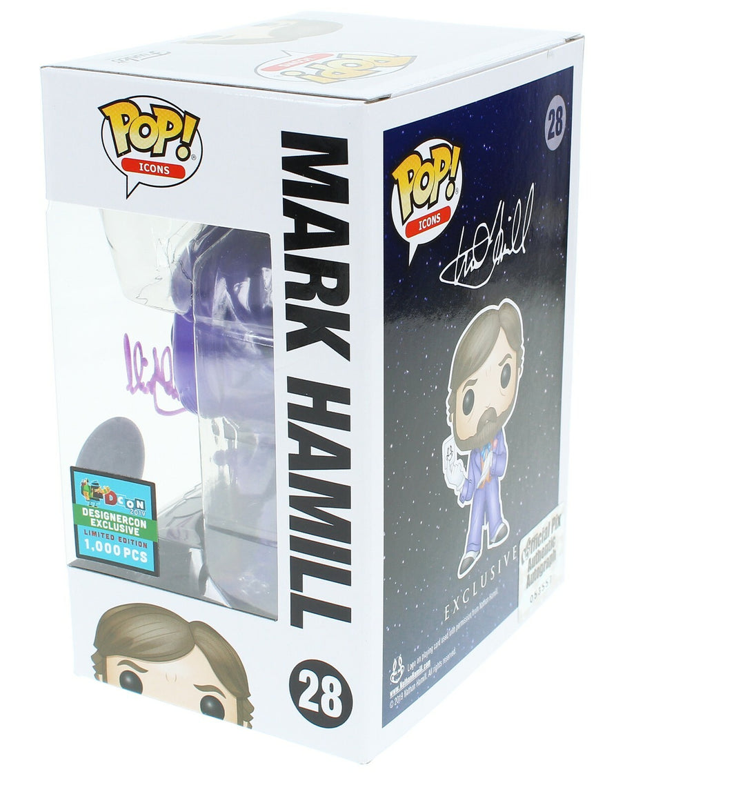 Mark Hamill Autographed Joker Funko Pop Variant Official Pix COA Signed Batman