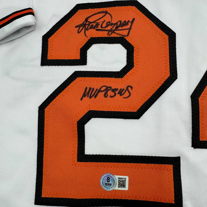 Autographed/Signed Rick Dempsey "MVP 83 WS" Baltimore White Jersey Beckett COA