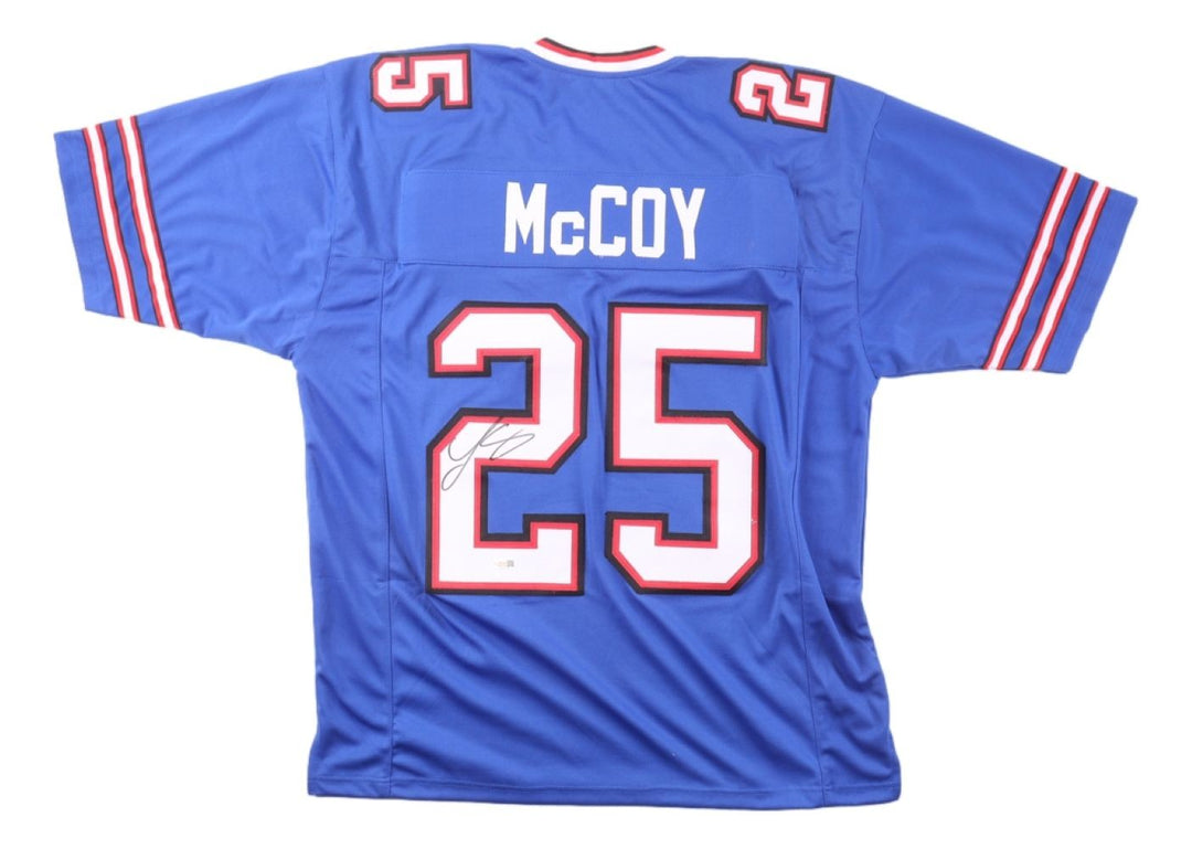 LeSean McCoy Buffalo Signed Blue Football Jersey JSA QR Hologram