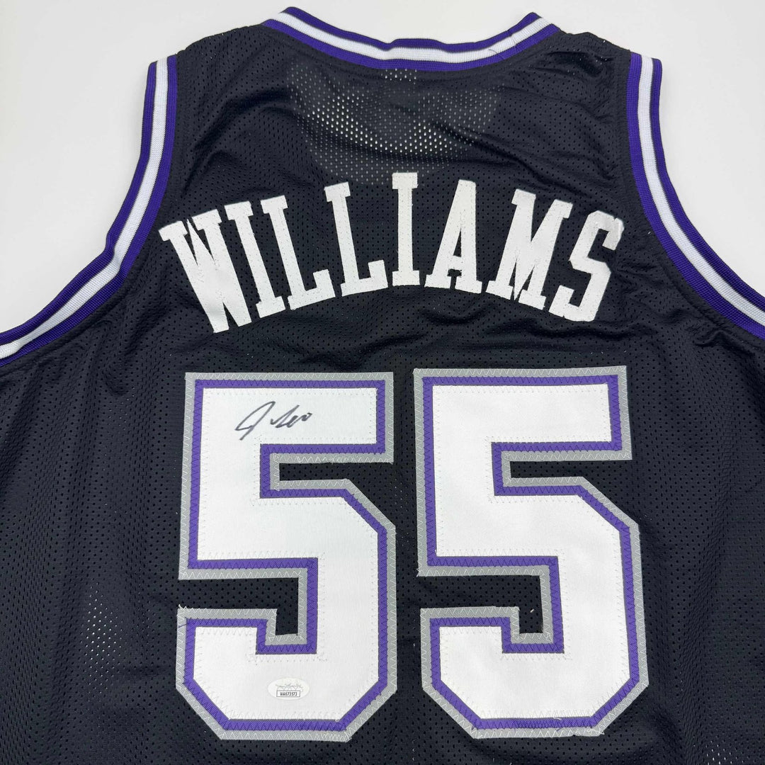 Autographed/Signed JASON WILLIAMS Sacramento Black Jersey PSA/DNA COA