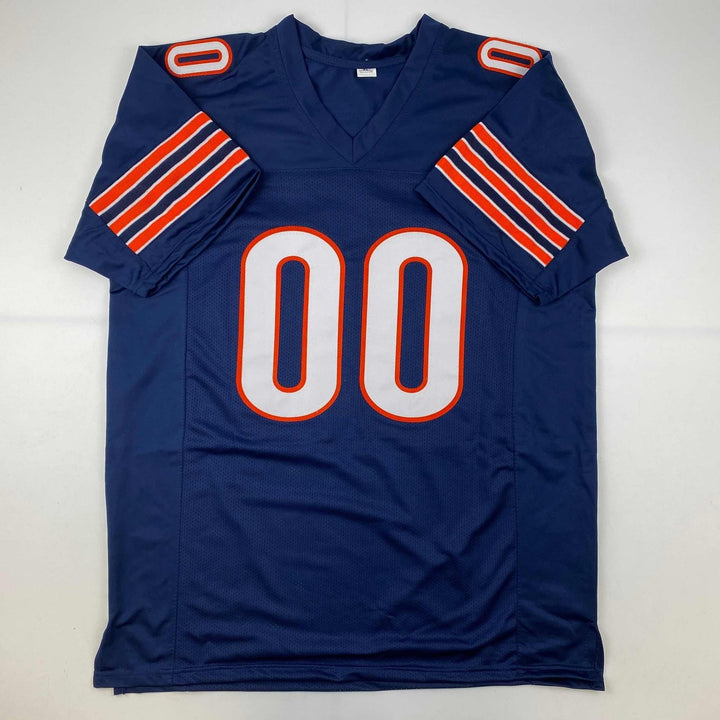 Autographed/Signed Chevy Chase Clark Griswold Blue Jersey Beckett BAS COA