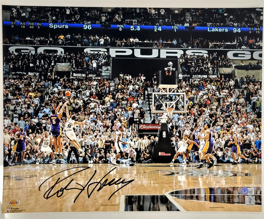 Robert Horry signed Lakers vs Spurs 16x20 photo autograph ~ Beckett BAS Witness