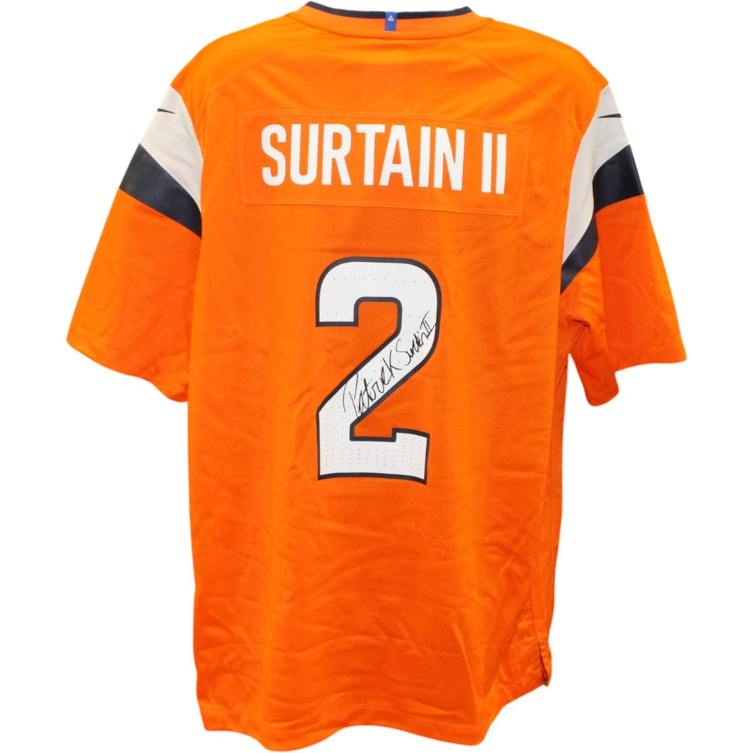 Patrick Surtain Autographed Denver Broncos Orange Nike XL Jersey Beckett 56423