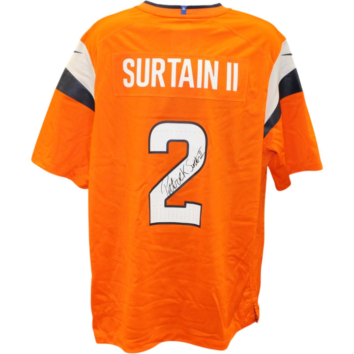 Patrick Surtain Autographed Denver Broncos Orange Nike XL Jersey Beckett 56423