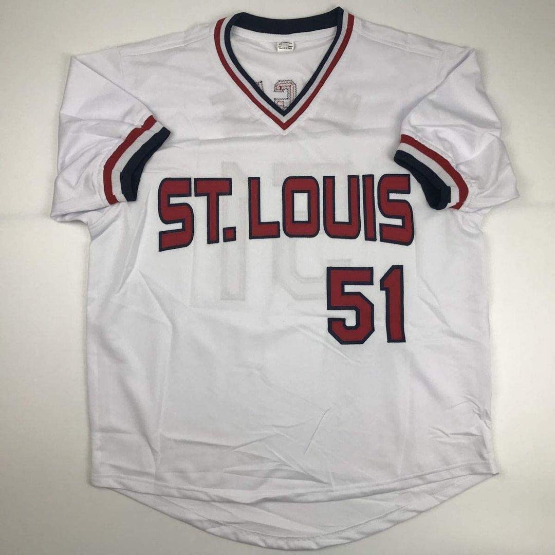 Autographed/Signed WILLIE MCGEE St. Louis White Jersey JSA COA Auto