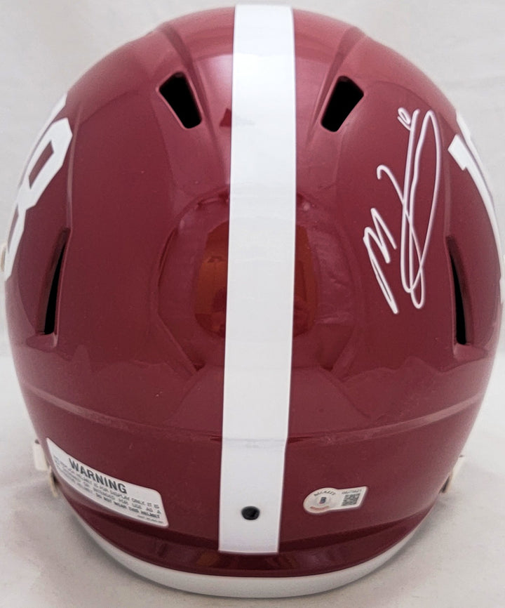 Mac Jones Auto Alabama Crimson Tide Red Full Size Replica Speed Helmet Beckett
