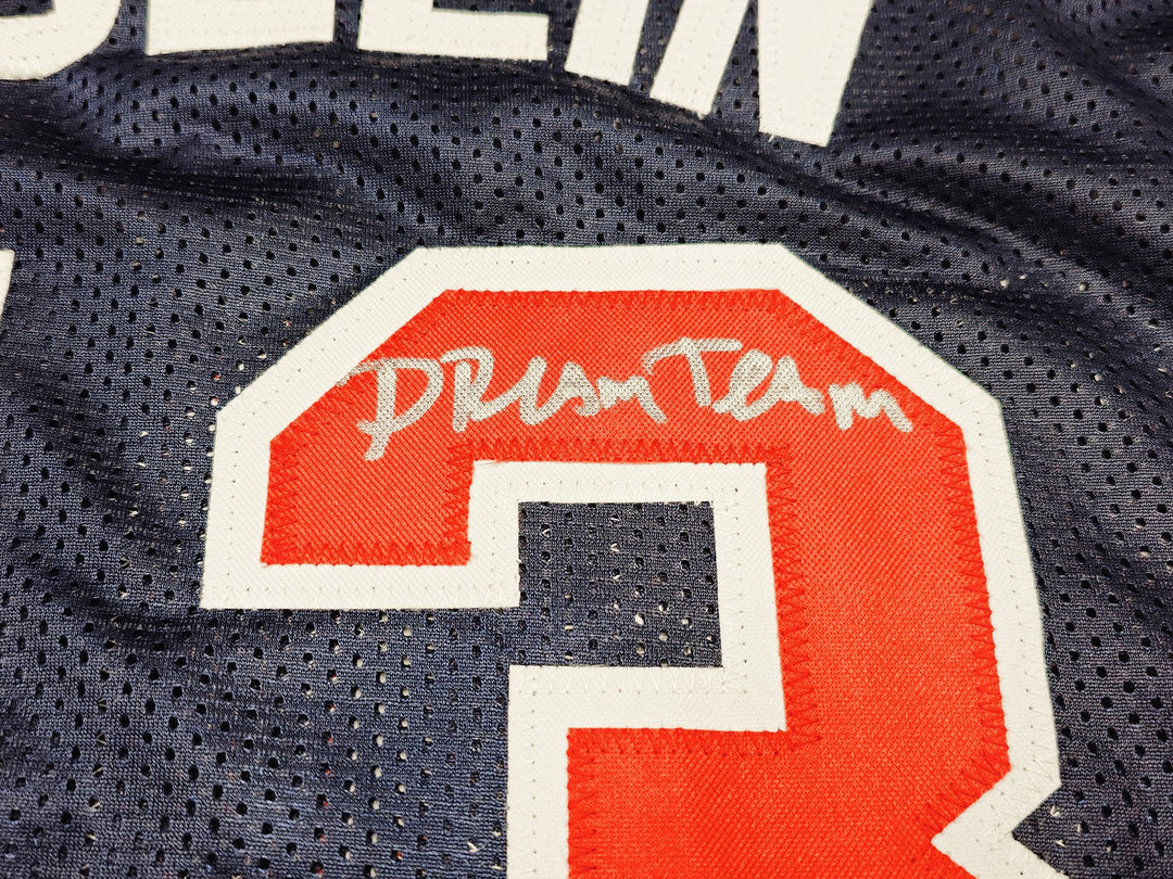Team USA Chris Mullin Autographed Signed Blue Jersey "Dream Team" Beckett Wit