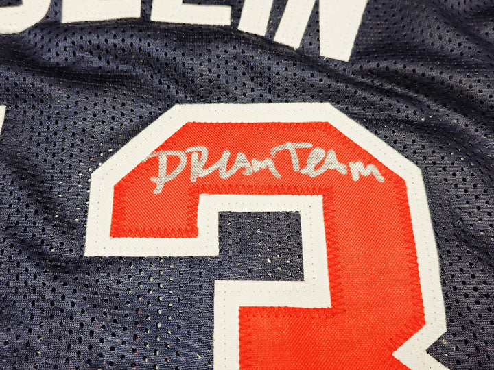 Team USA Chris Mullin Autographed Signed Blue Jersey "Dream Team" Beckett Wit