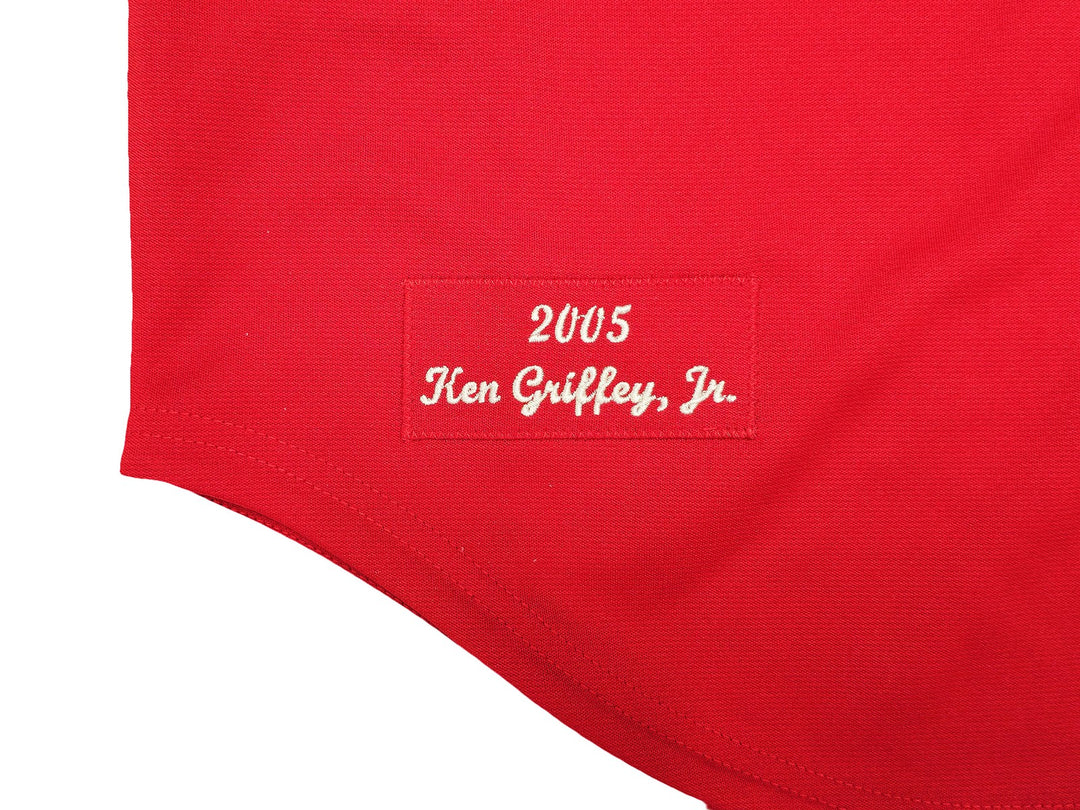 Reds Ken Griffey Jr Auto Red Mitchell Ness 05 Cooperstown Collection Jersey 44