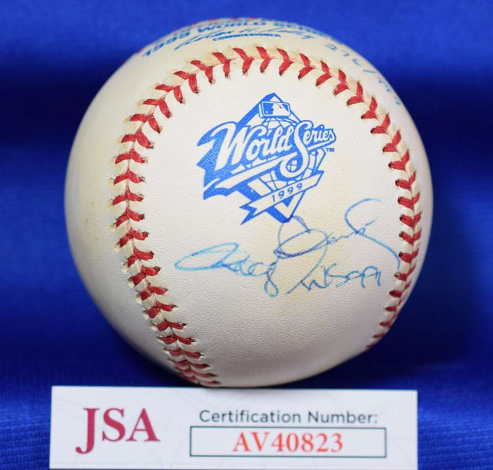 Roger Clemens JSA COA Autograph 1999 World Series Signed Baseball WS 99