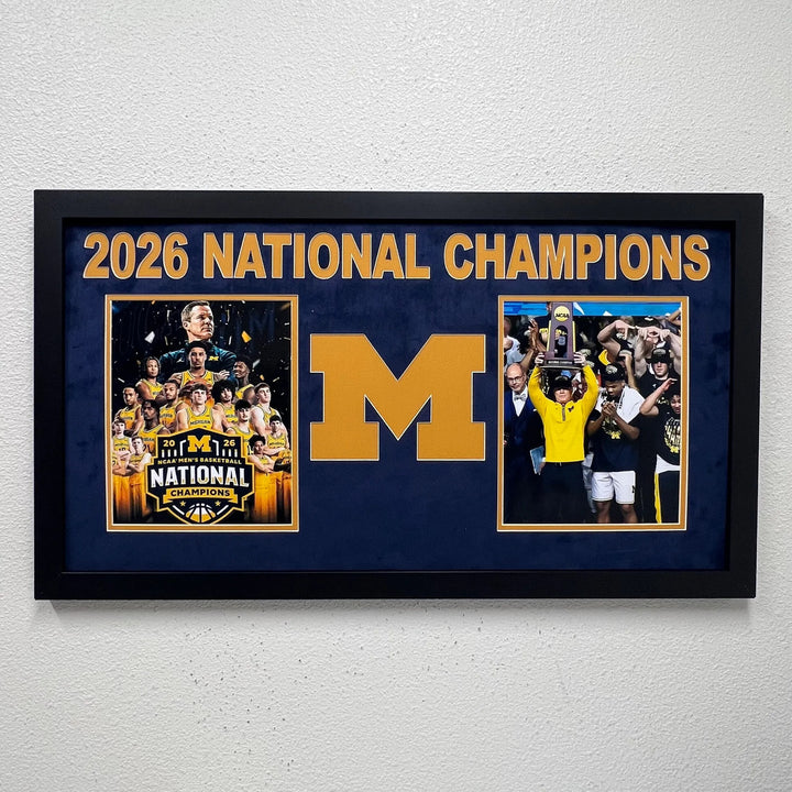 2026 Michigan Wolverines NCAA National Champions Custom Framed Display