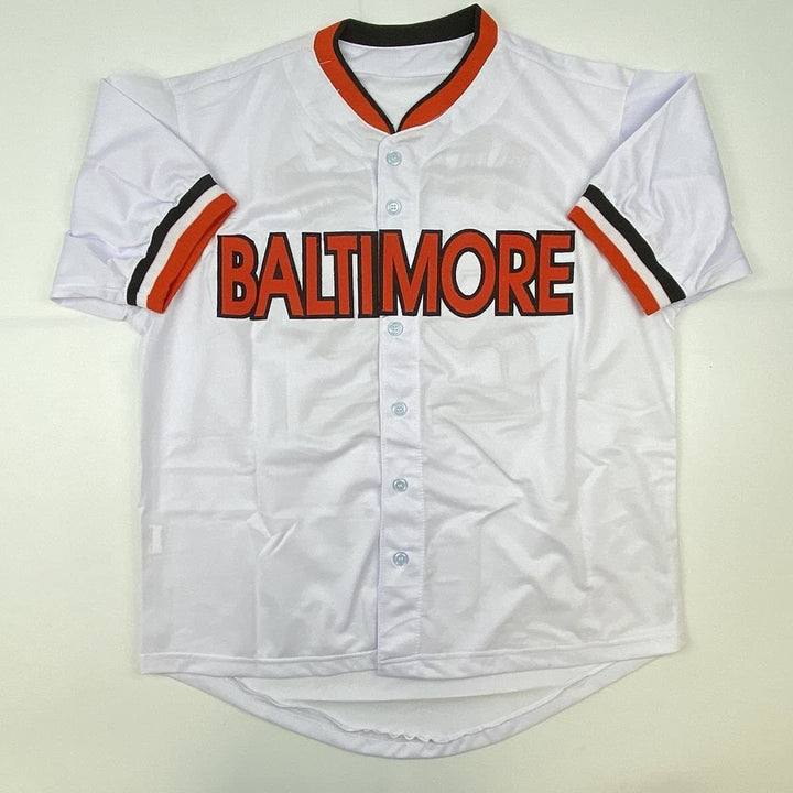 Autographed/Signed Jim Palmer HOF 1990 Baltimore White Jersey JSA COA