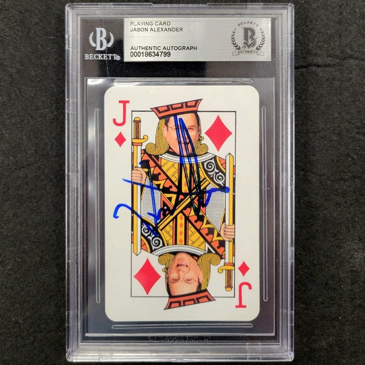 Jason Alexander signed Jack Playing Card Seinfeld autograph ~ Beckett BAS
