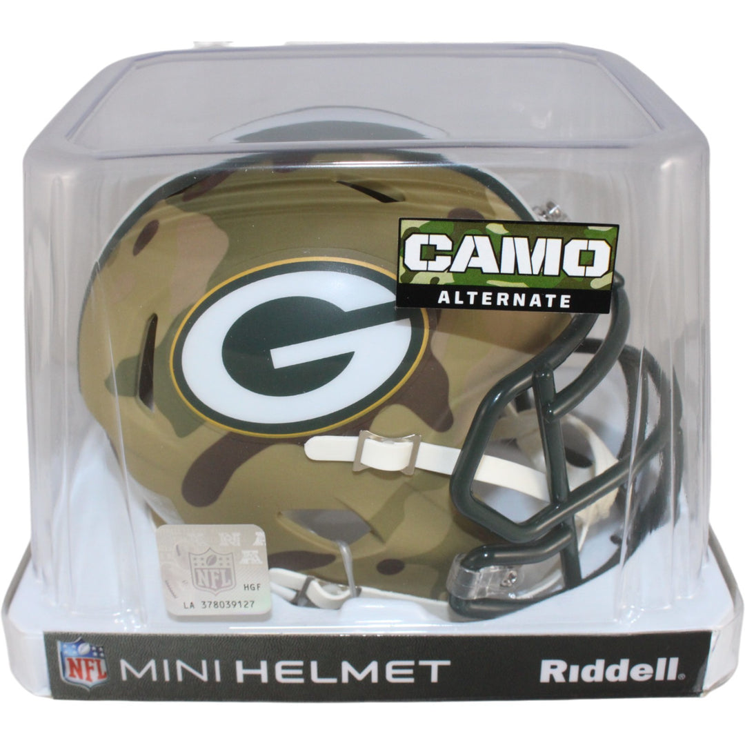 Green Bay Packers Riddell New In Box Rare Limited Edition Camo Mini Helmet 26457