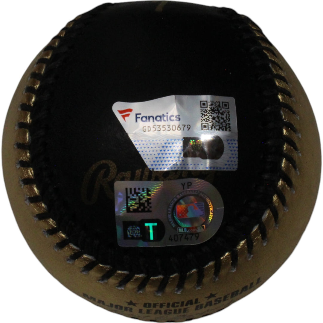 Max Scherzer Autographed Toronto Blue Jays OML Gold Baseball Fanatics 46882