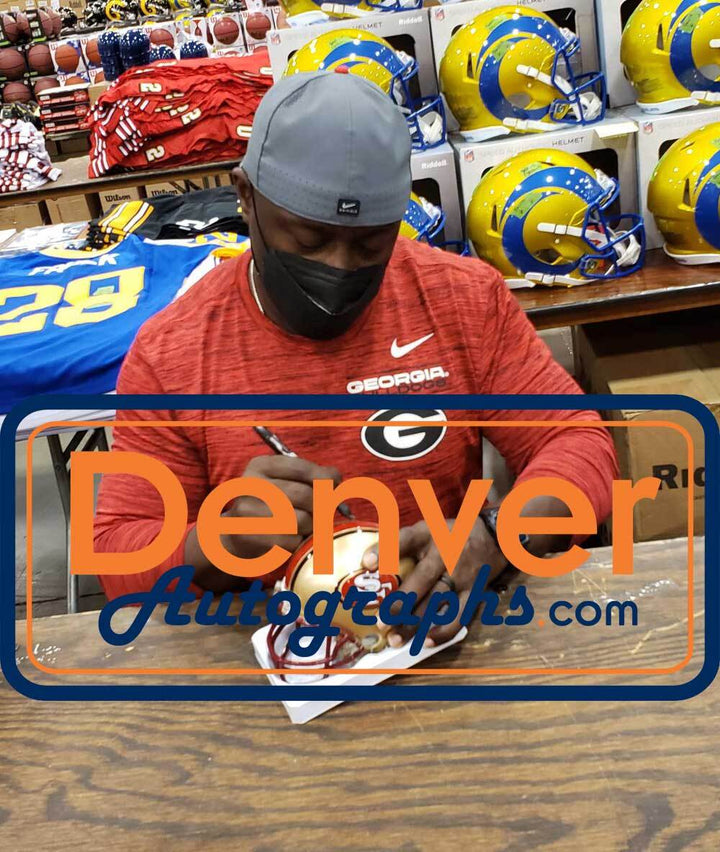 Garrison Heart Autographed San Francisco 49ers VSR4 Mini Helmet Beckett 35569