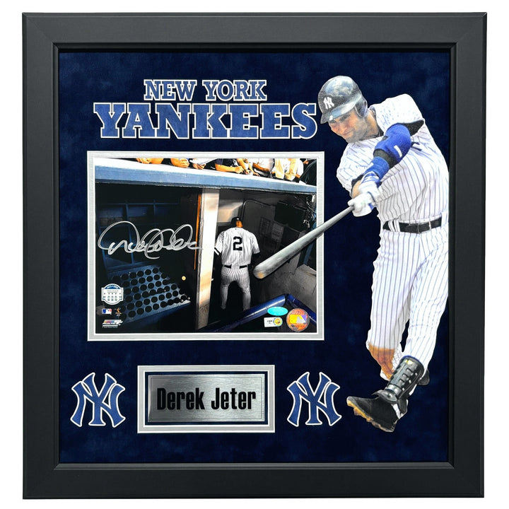 Derek Jeter Autographed New York Yankees 8x10 Photo Collage Framed COA Signed