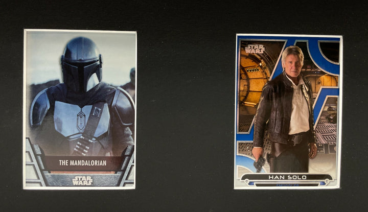 Star Wars Framed 10 Trading Card Collage Lot Skywalker Han Solo Vader Leia Yoda
