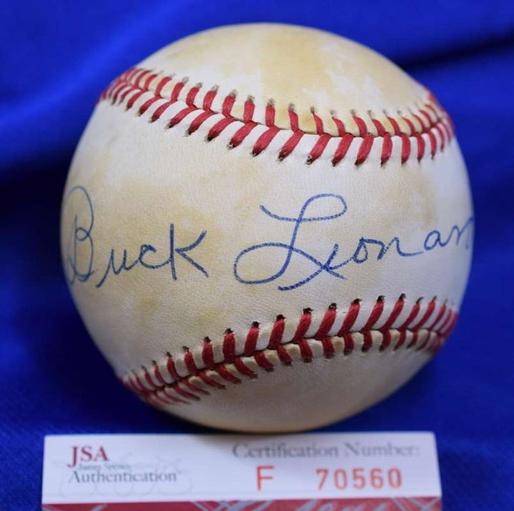 Buck Leonard JSA COA Autograph Official National League Feeney Signed Baseball