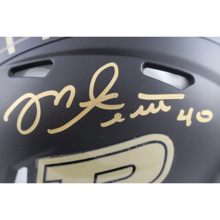 Mike Alstott Autographed/Signed Purdue Boilermakers Mini Helmet Beckett 49107