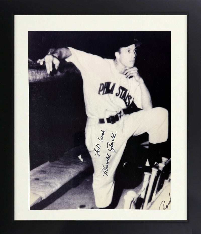 Harold Gould signed Philadelphia Stars Negro League 8x10 Photo dings Framed- COA