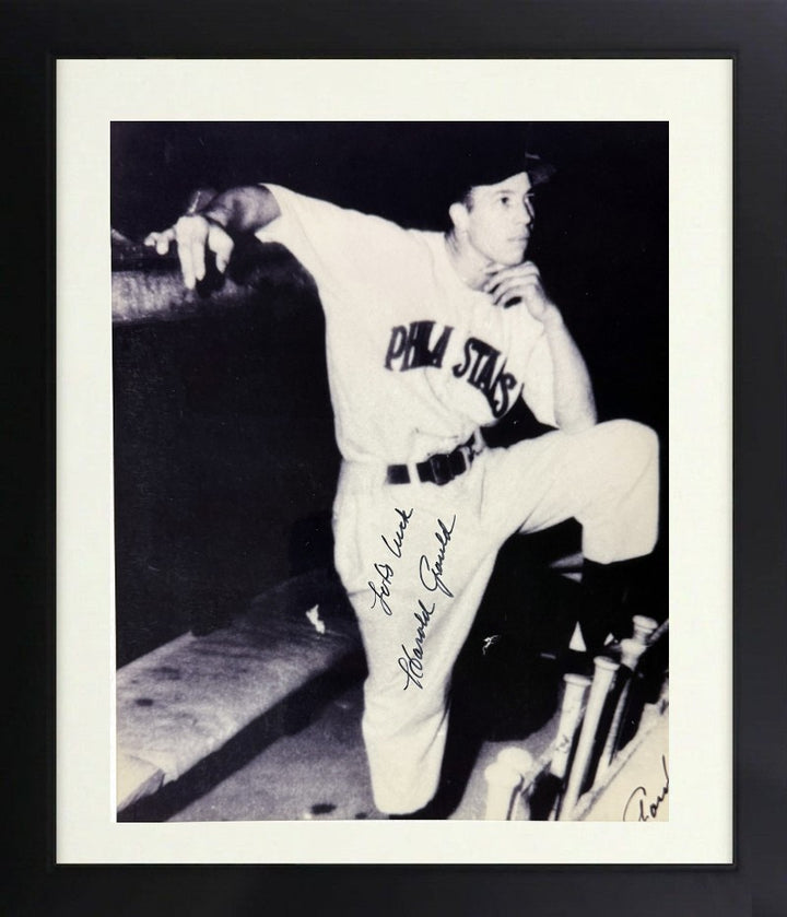 Harold Gould signed Philadelphia Stars Negro League 8x10 Photo dings Framed- COA