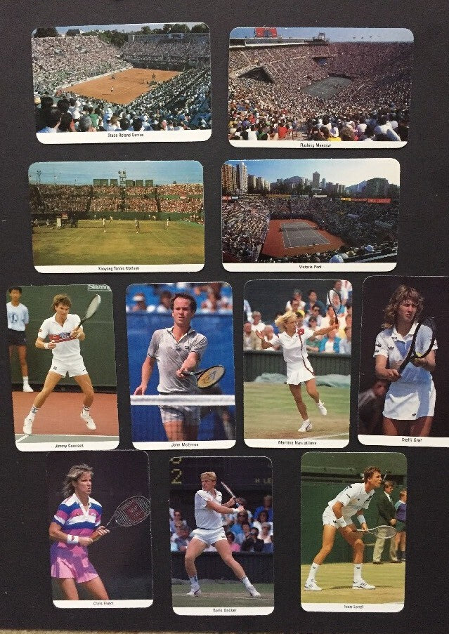 1986 FAX PAX TENNIS Factory Case 20 Set John McEnroe Steffi Graf Rc Mint Sets
