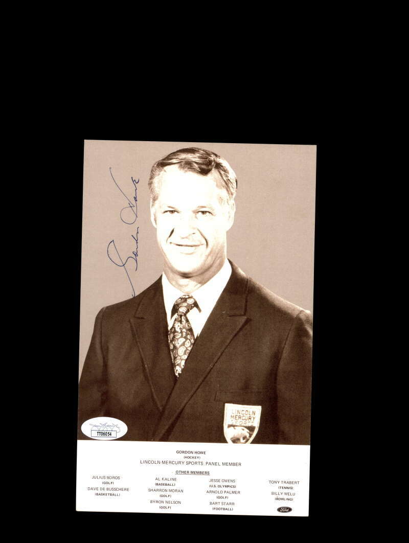Gordie Howe PSA DNA Signed Coa 5x8 Lincoln Mercury Autograph Photo