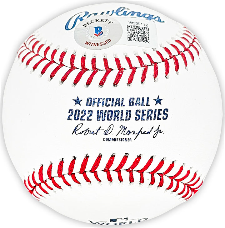 Bryan Abreu Signed Official 2022 WS MLB Baseball Houston Astros Beckett Witness
