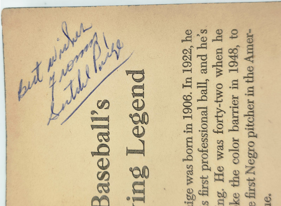 Satchel Paige Auto Maybe I'll Pitch Forever Book "Best Wishes" Beckett