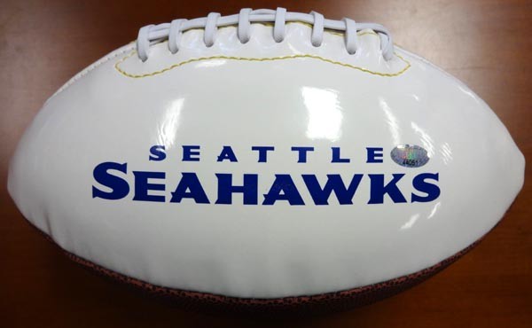 Jacob Green Autographed Signed White Logo Football Seattle Seahawks MCS Holo