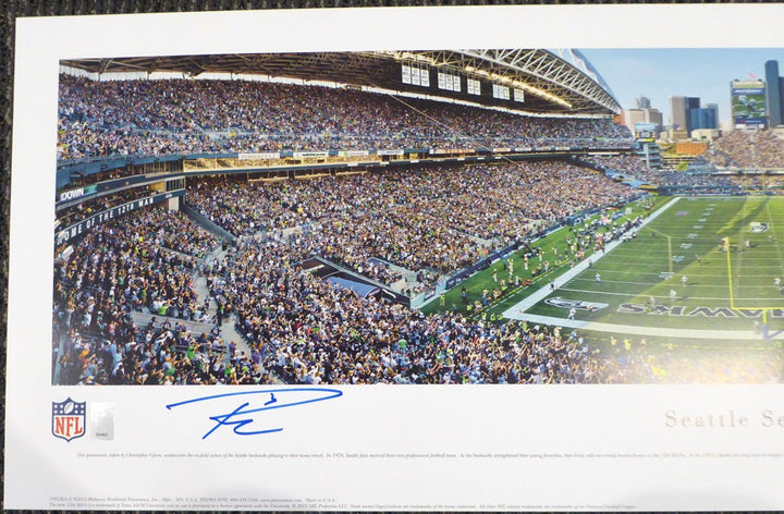 Russell Wilson Signed 13x40 Century Link Field Panoramic Photo Seahawks RW Holo