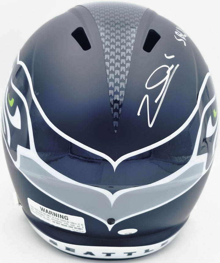 Zach Charbonnet Signed Seahawks Blue Full Size Speed Replica Helmet MCS Holo